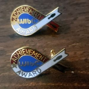 2 Vintage Women's International Bowling Congress Achievement Award Pins